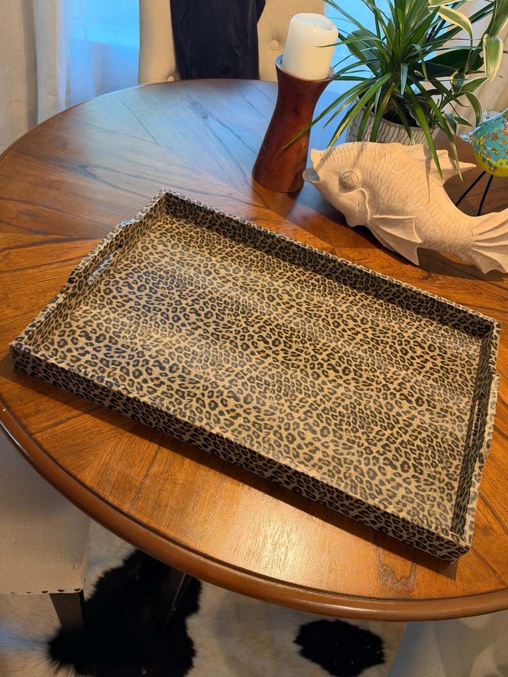 Uma Enterprises Leopard Print Serving Tray